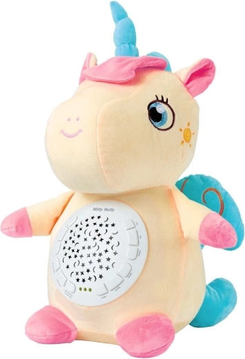 Plüsch-Schlafbegleiter Einhorn mit Projektor Milly Mally