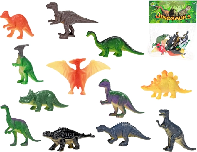 Set aus 12 Kunststoff-Dinosauriern (4–8 cm)