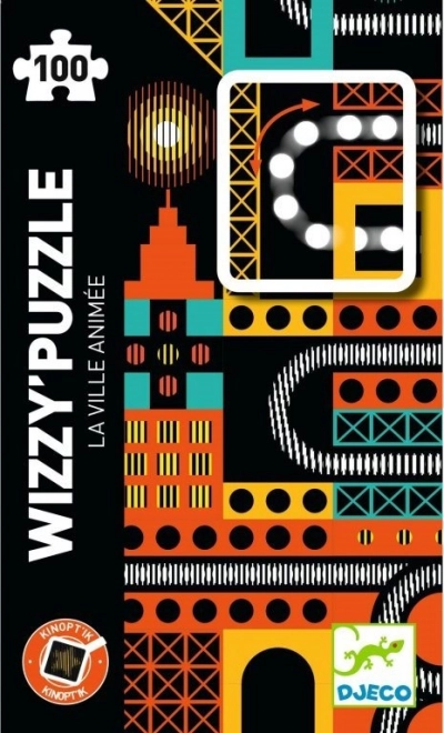 DJECO Magnetisches Puzzle Kinoptik Stadt 100 Teile