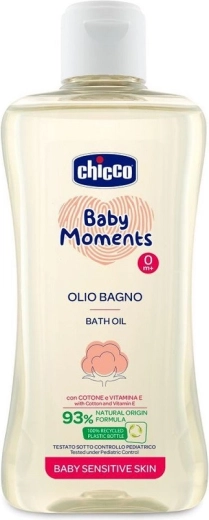 Chicco Badeöl mit Baumwolle und Vitamin E für empfindliche Haut 200 ml
