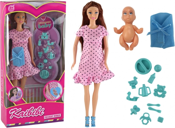 Schwanger Puppe mit Zubehör