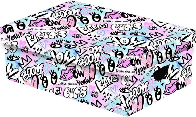 Große laminierte Aufbewahrungsbox Funny Girl