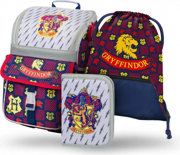 Schulset 3-in-1 BAAGL Zippy Harry Potter Gryffindor – Schulranzen, Federmäppchen und Turnbeutel