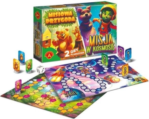 Misiowa Przygoda – Bärenabenteuer: Set mit zwei einfachen Brettspielen