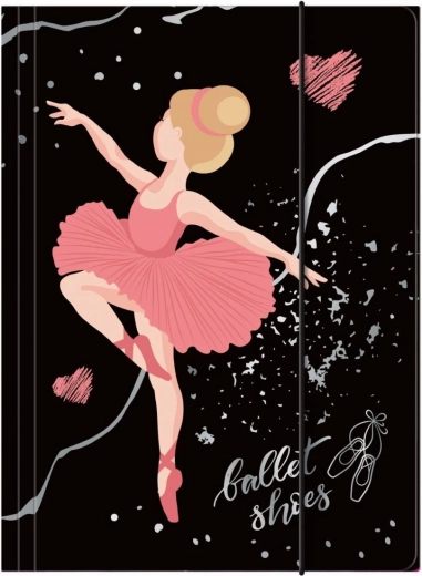 Derform Heft- und Dokumentenmappe Ballerina A4 mit Gummiband