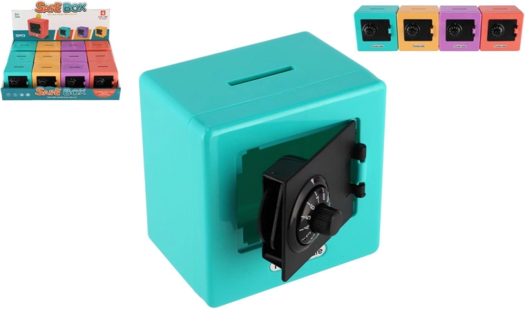 Sparbüchse in Tresorform – Mini-Safe mit Zahlenschloss, 4 Farben