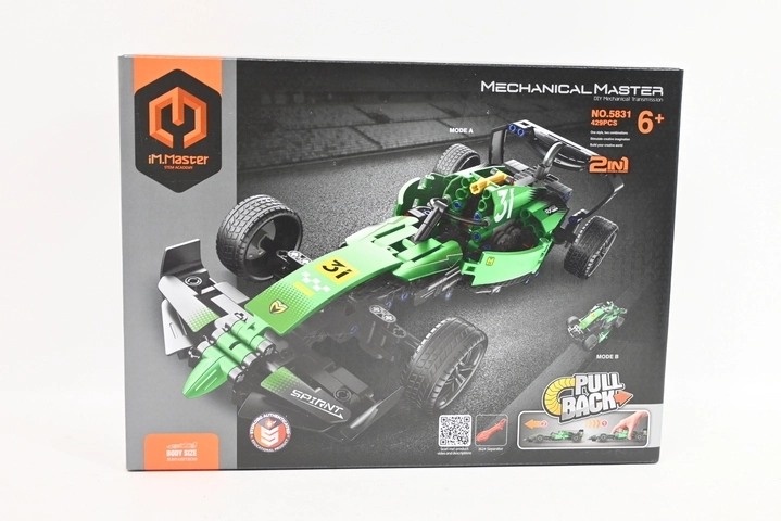 IM.Master F1 grünes 2-in-1 Pull-Back-Bauauto - 1 Stück