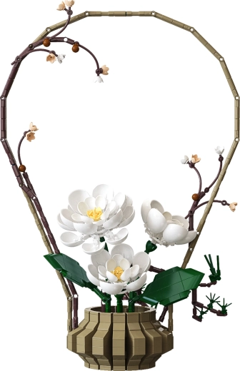 Bausteinset CaDA Floral Art Winter Silence – Blumendekoration 49,6 cm, 1001 Teile