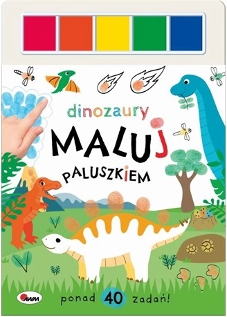Male mit dem Finger: Dinosaurier
