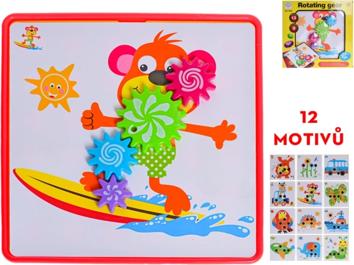 Mosaik mit beweglichen Rädchen – Kreativset für Kinder ab 3 Jahren