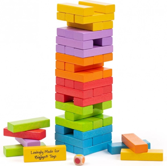 Bunte Wackelturm BIGJIGS TOYS