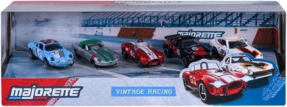 Majorette Vintage Racing – Set mit 5 Rennwagen