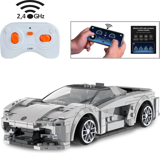 Bausatz für das ferngesteuerte CaDA Lotus Evija Fahrzeug 1:18, grau