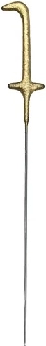 Tortenfontäne (Kaltfeuer) Zahl 1 gold 15 cm – 1 Stück
