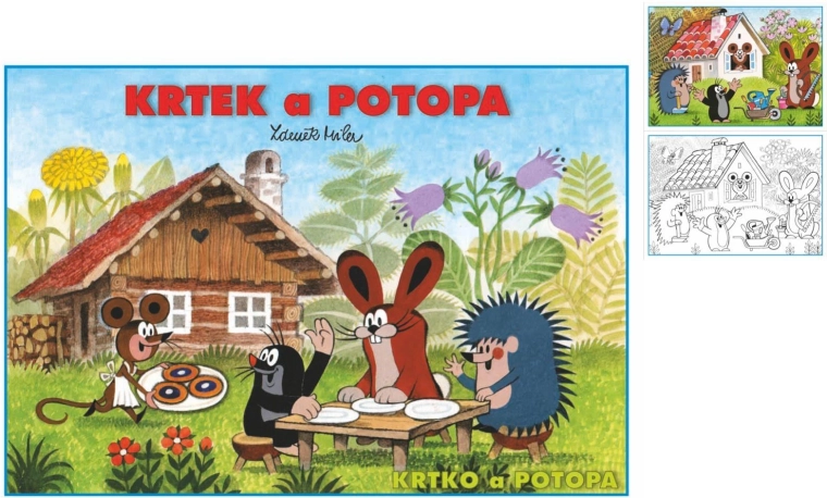 Malbuch A5 Der kleine Maulwurf und die Überschwemmung