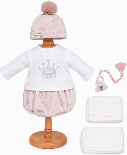 Guca Kleidung für Babypuppe 42–46 cm mit Zubehör