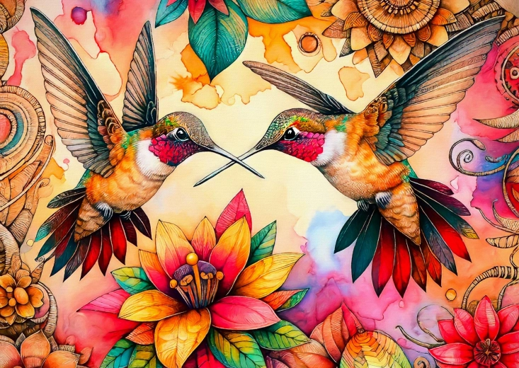 Enjoy Puzzle „Kolibri-Zuflucht“ 1000 Teile