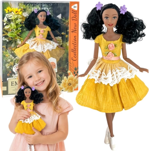 Puppe WOOPIE ROYAL Emi mit schwarzen Haaren, 32 cm