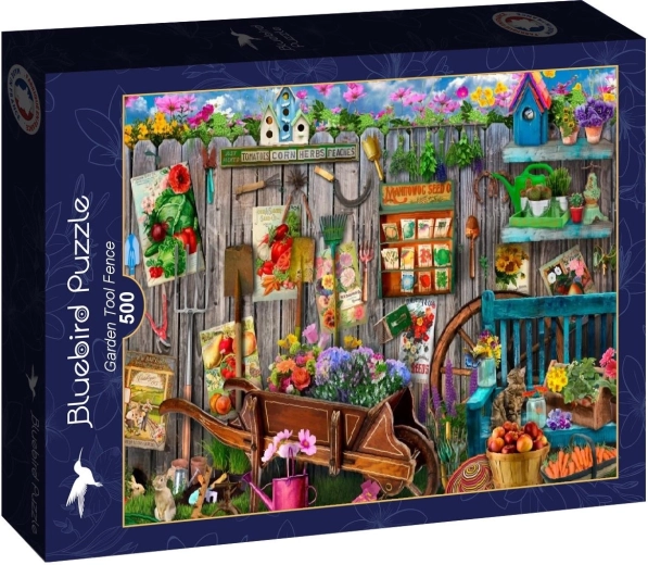 Bluebird Puzzle Zaun mit Gartengeräten 500 Teile