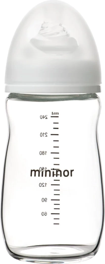 Mininor Glas-Babyflasche 240 ml 0+