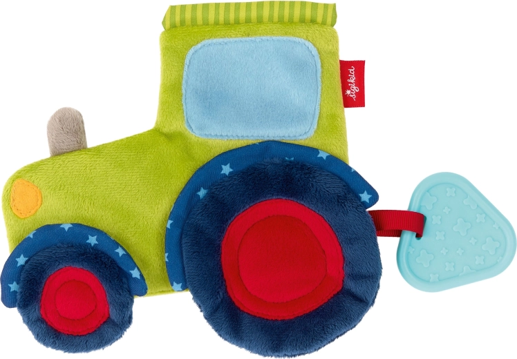 Sigikid Kuscheltuch-Schmusetuch Traktor mit Beißring - 1 Stück