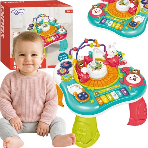 Woopie Baby interaktiver Lernspieltisch 2in1 mit Klavier und Geräuschen
