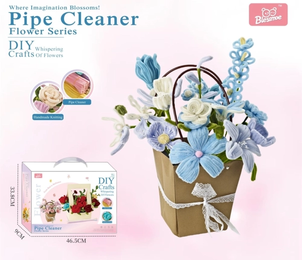 Kreatives DIY-Set zum Basteln eines Blumenstraußes für Kinder