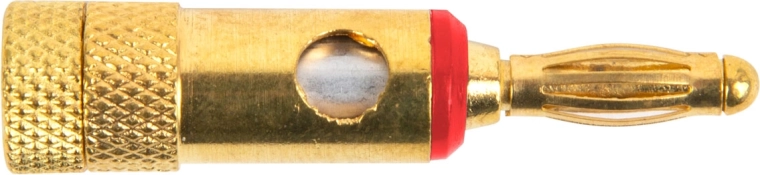 Vergoldeter Bananenstecker, rot
