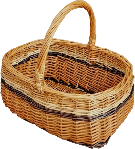 Einkaufskorb aus Weide PERELKA, kleiner, lackiert 36 × 26 × 28 cm