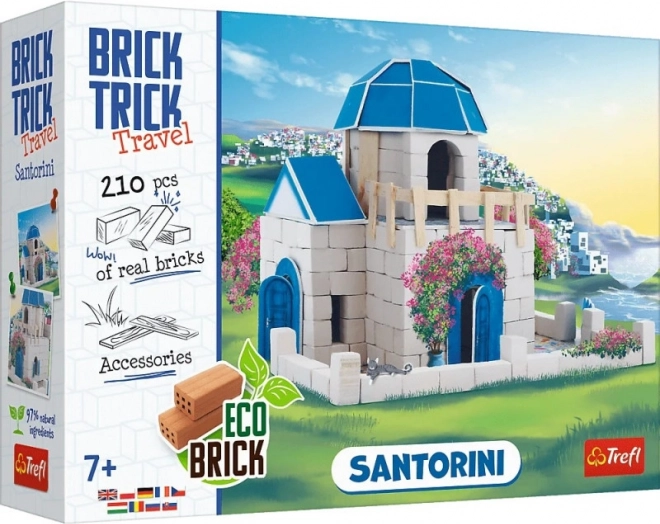 Bausteinset aus Ziegeln BRICK TRICK Travel Santorini, 210+ Teile