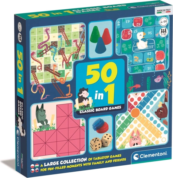 Klassisches Brettspiel-Set 50-in-1 CLEMENTONI