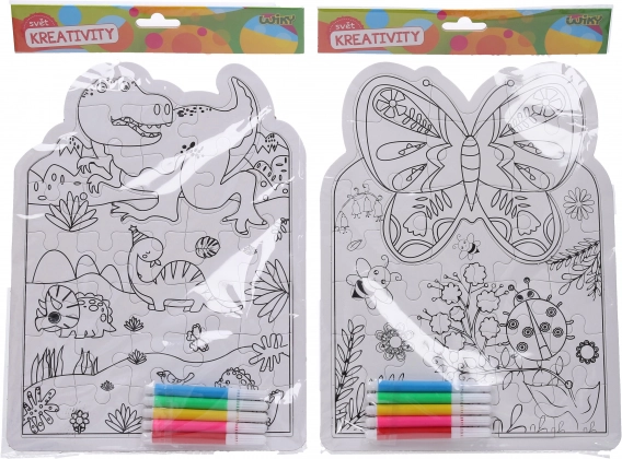 Kreativset: Puzzle und Filzstifte