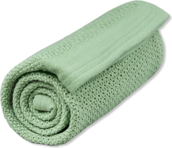 Vinter & Bloom Decke aus Bio-Baumwolle Soft grid dew green