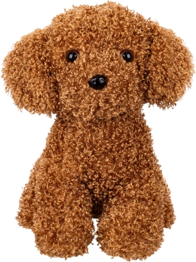 Plüschhund mit Locken, sitzend, 30 cm