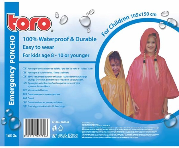 Kinder-Poncho-Regenmantel 8–10 Jahre