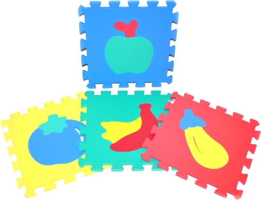 Weiche Schaumstoff-Puzzles OBST 30 × 30 cm, 10 Stk.