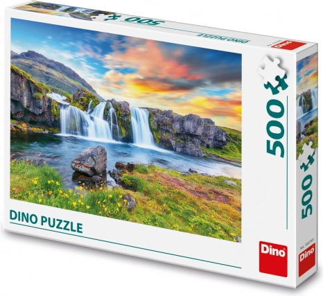 Puzzle DINO Isländischer Wasserfall 500 Teile