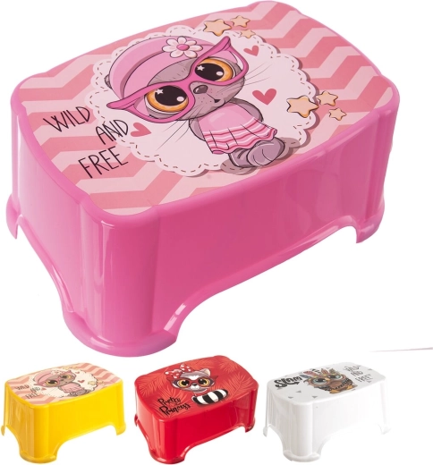 Kunststoff-Kindertritt Cute, Tragkraft 80 kg, Mix