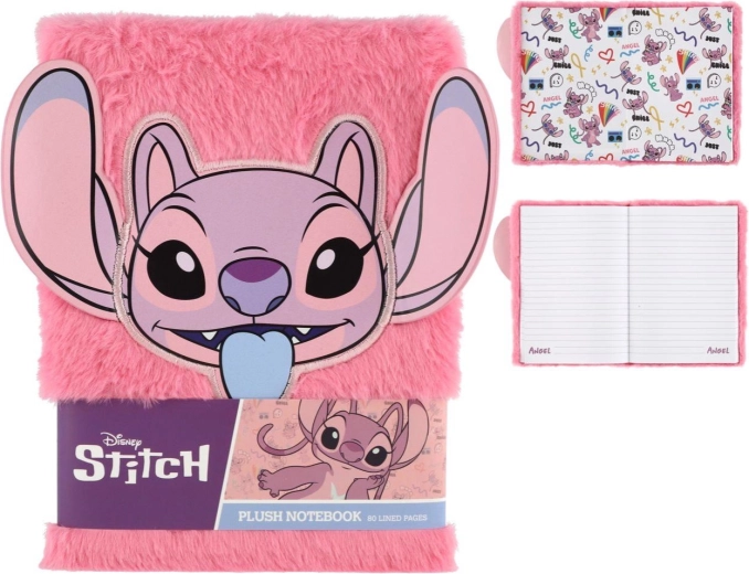 Ringbuch mit Plüschcover Lilo und Stitch Angel