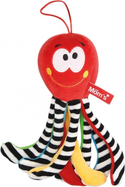 Sensorischer Mini-Oktopus mit Glöckchen rot – Mom's Care