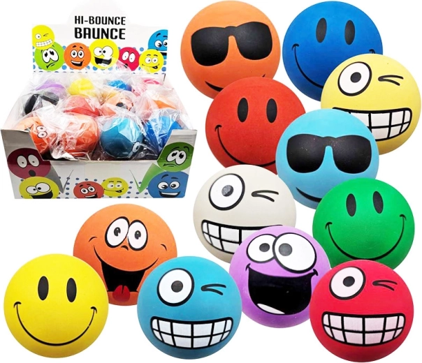 Hüpfball Smiley 6 cm