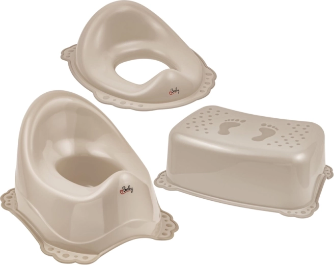 Maltex rutschfeste Toilettengarnitur Classic beige