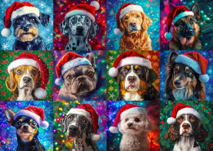 Enjoy Puzzle Weihnachtshunde 1000 Teile