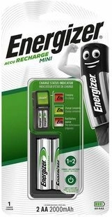 Energizer Mini-Ladegerät AA/AAA + 2× AA Power Plus 2000 mAh