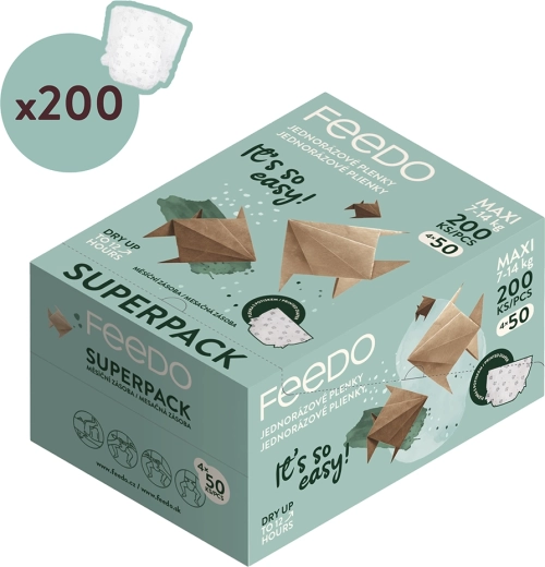 Einwegwindeln FEEDO Maxi (7–14 kg) – Monatspackung