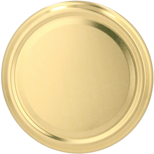 Set mit 10 goldenen Deckeln für Einmachgläser 82 mm, 4 Gewinde