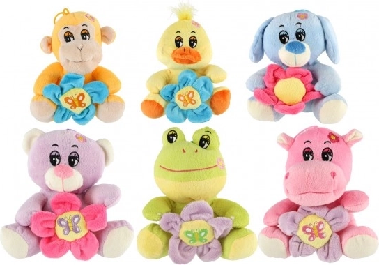 Plüschtiere mit Blümchen 18 cm