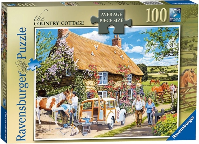 RAVENSBURGER Puzzle Ländliches Häuschen 100 Teile
