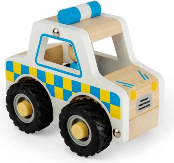 Bigjigs Toys Holz-Mini-Polizeiauto