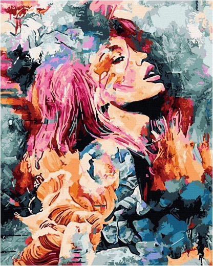 Diamantmalerei Buntes Porträt 30 × 40 cm NORIMPEX